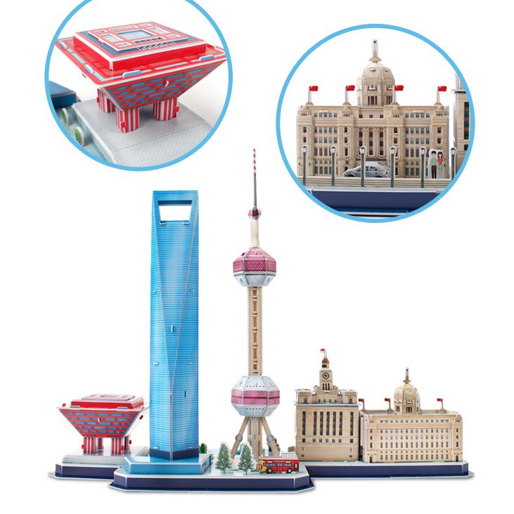 Mô hình giấy 3D CubicFun - City Line Thượng Hải - MC265h
