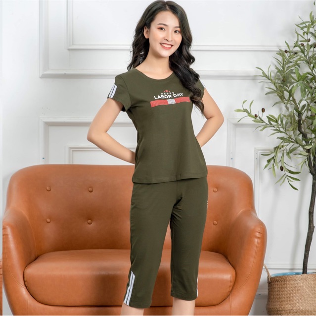 Bộ nữ coton mùa hè | BigBuy360 - bigbuy360.vn