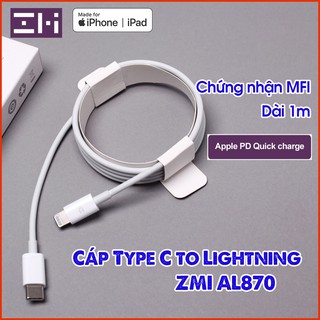 CÁP CHUYỂN TYPE-C SANG LIGHTNING XIAOMI ZMI AL870