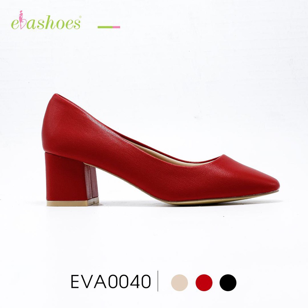 [Mã BMLTA50 giảm 10% đơn 99K] Giày Mũi Vuông Đế Vuông Da PU 5cm Evashoes - EVA0040