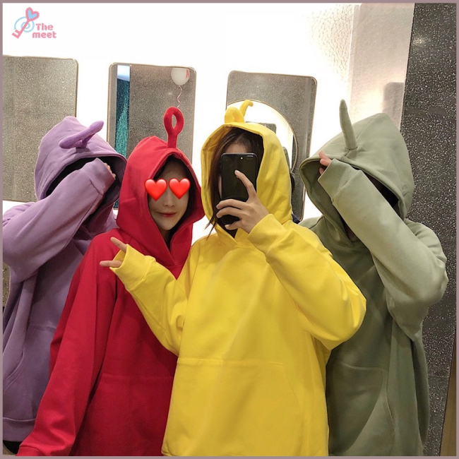 Áo hoodie kiểu dáng teletubbies dễ thương dành cho nữ