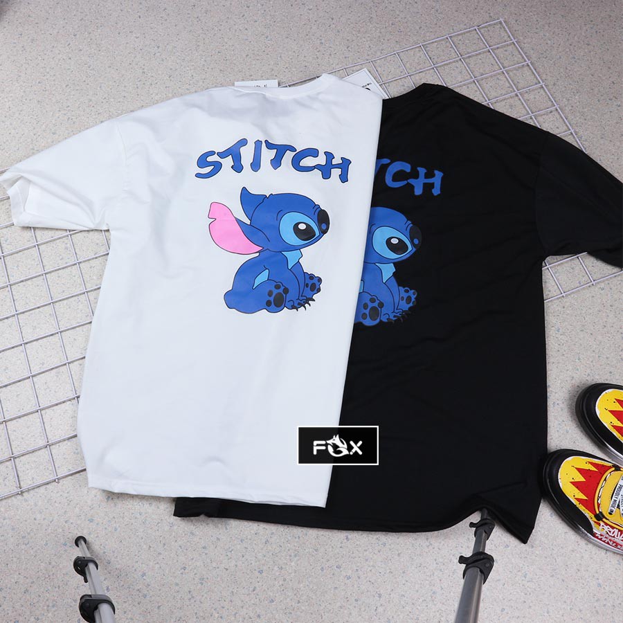 Áo thun tay lỡ unisex, áo thun form rộng phong cách ulzzang hình stich full size the fox