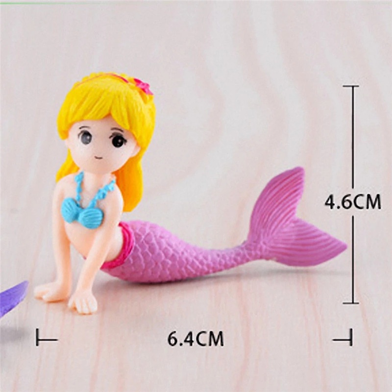 Mô hình nàng tiên cá dễ thương dùng trang trí bể cá sáng tạo
