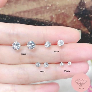 Bông tai bạc nụ đá 2mm cho nam nữ, Tiệm bạc Mê Ly