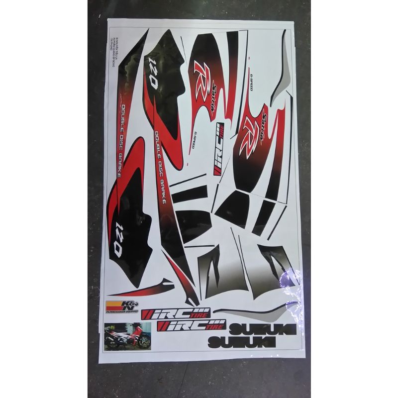 Tem Rời Suzuki Satria 2000 - Tem 3 Lớp - Chất Lượng - Tặng Logo - Ver 1