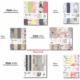 PAPER PACK - Giấy họa tiết trang trí bìa scrapbook, album, love box, thiệp (size 25cm x 25cm)