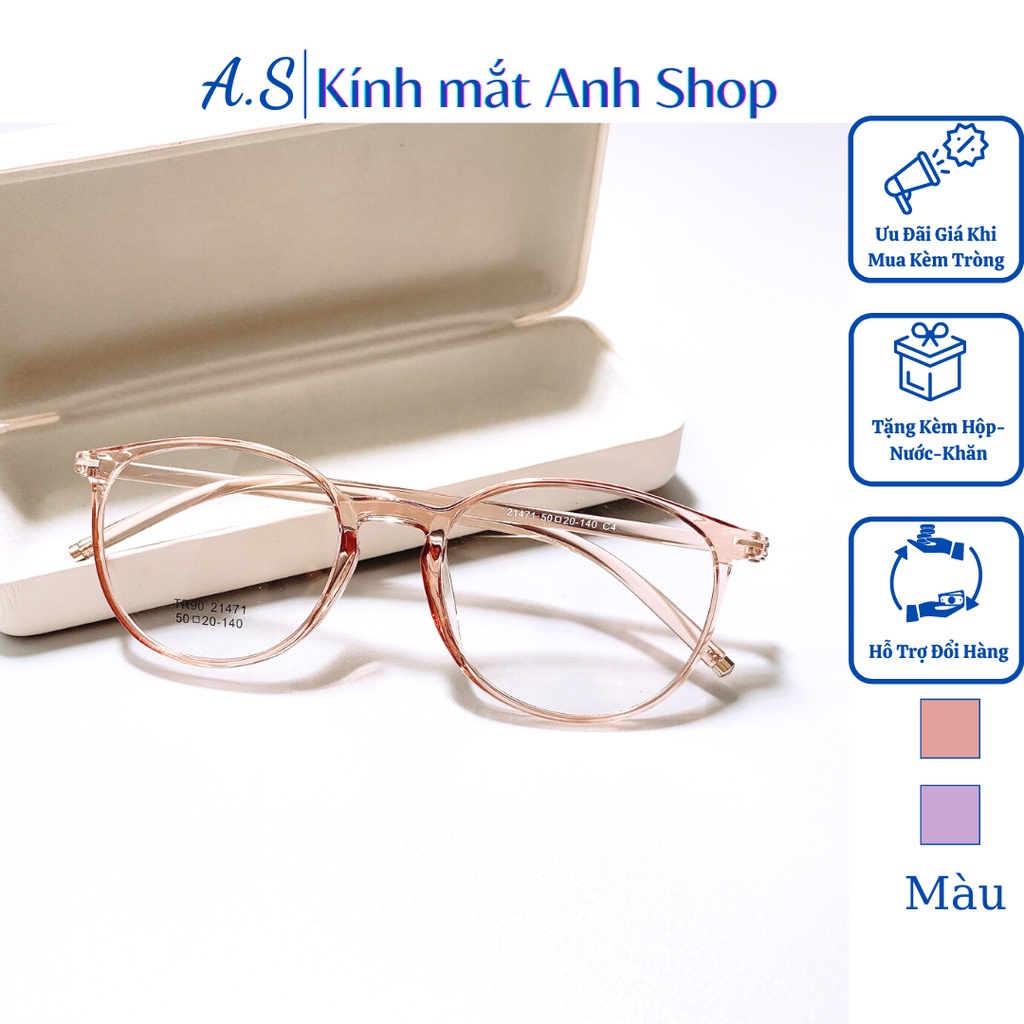 Kính tròn thời trang nữ giới chất liệu nhựa dẻo cỡ nhỏ 21471