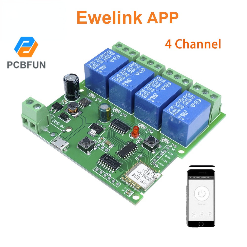 Ewelink Rơ Le Công Tắc Điều Khiển Từ Xa 10a Dc 5v 4ch 4 Kênh Cho Android Ios 4 Way Module