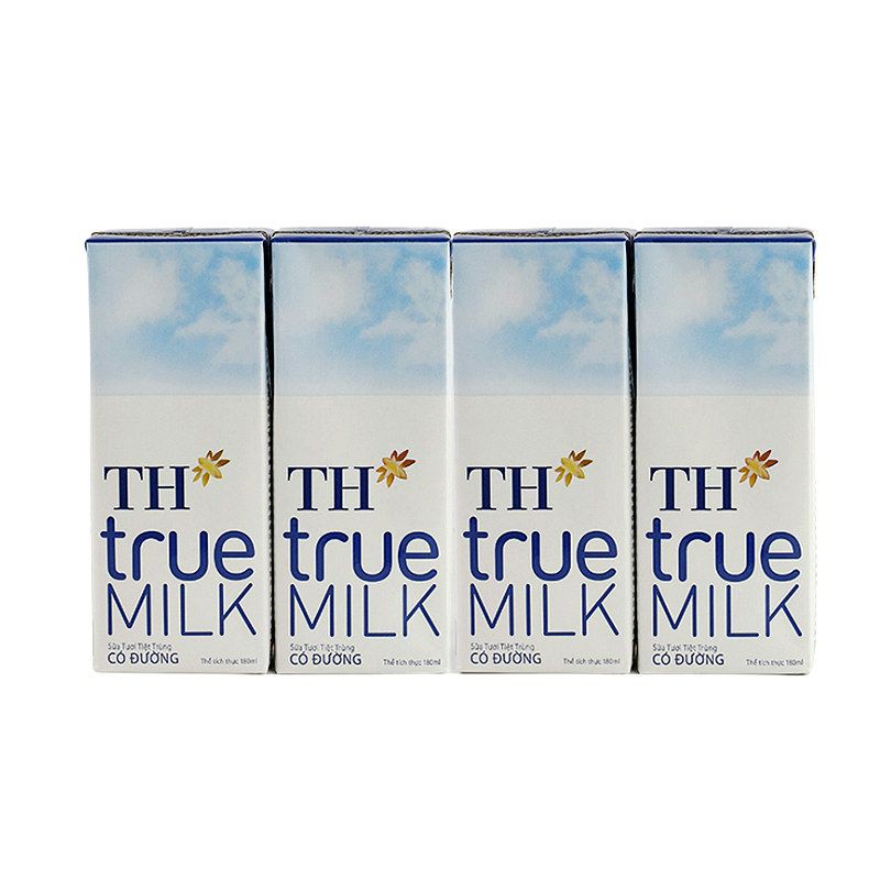 Combo 2 lốc 4 hộp sữa tươi tiệt trùng TH true milk 180ml