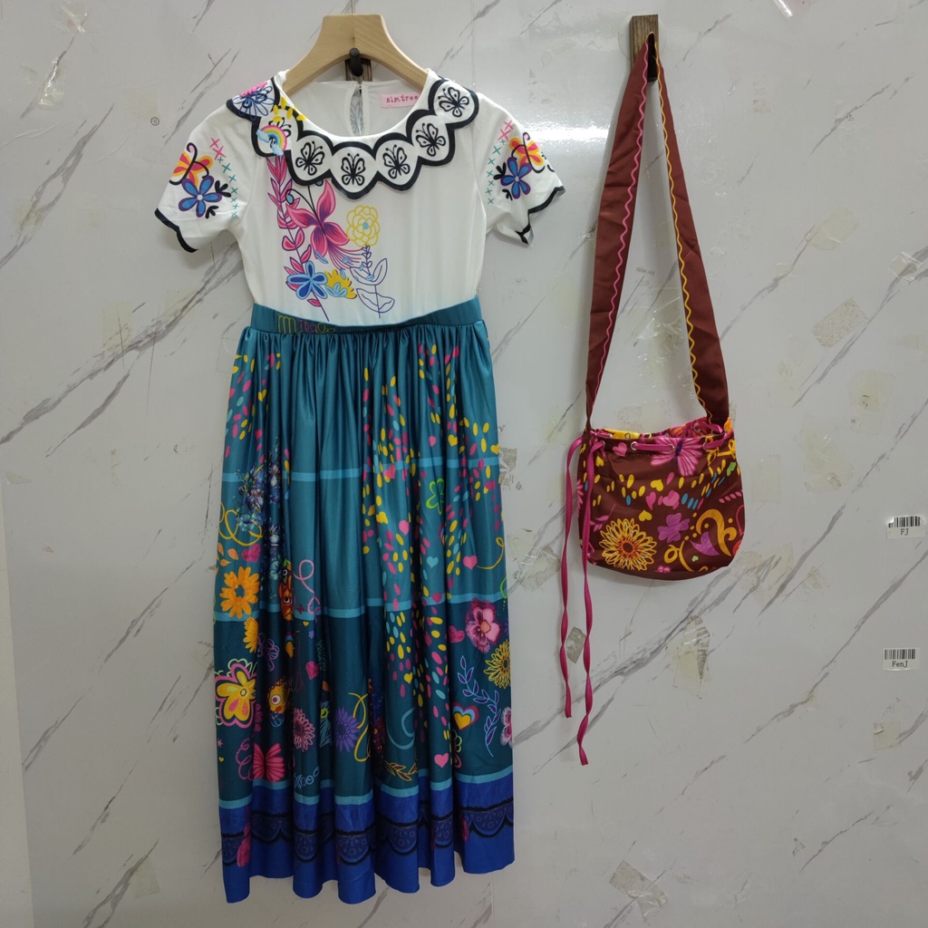 Đầm Hóa Trang Encanto Mirabel Xinh Xắn Cho Bé Gái Dịp Halloween