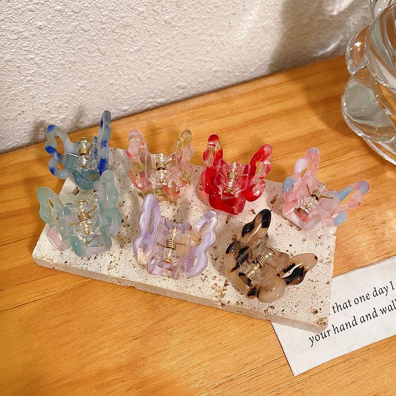 Kẹp Tóc Hình Bướm Mini Màu Sắc Gradient Dành Cho Nữ