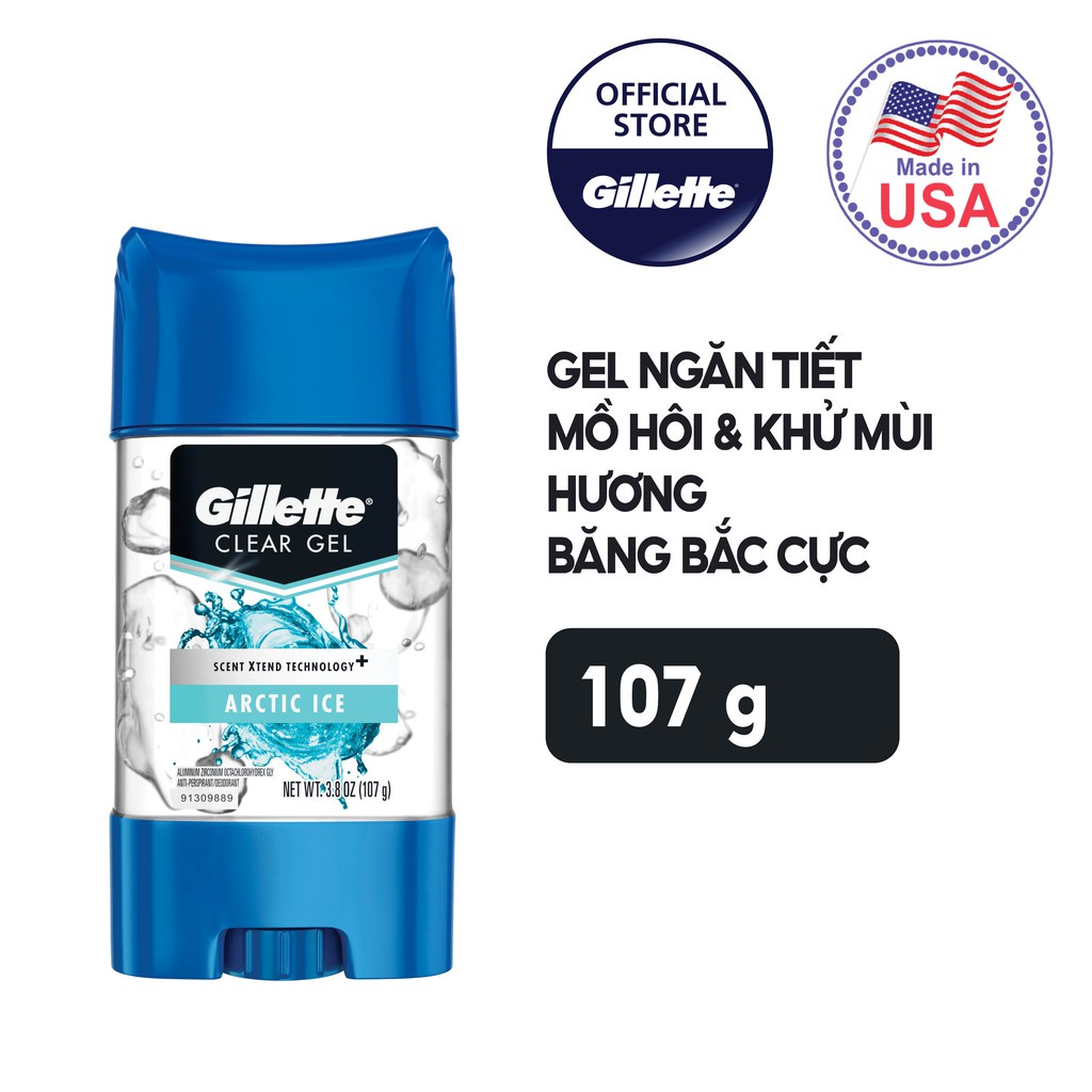 Gel khử mùi Gillette Artic Ice Clear Gel 107g