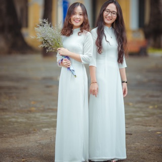 Áo dài trắng học sinh 4 tà (kèm quần)