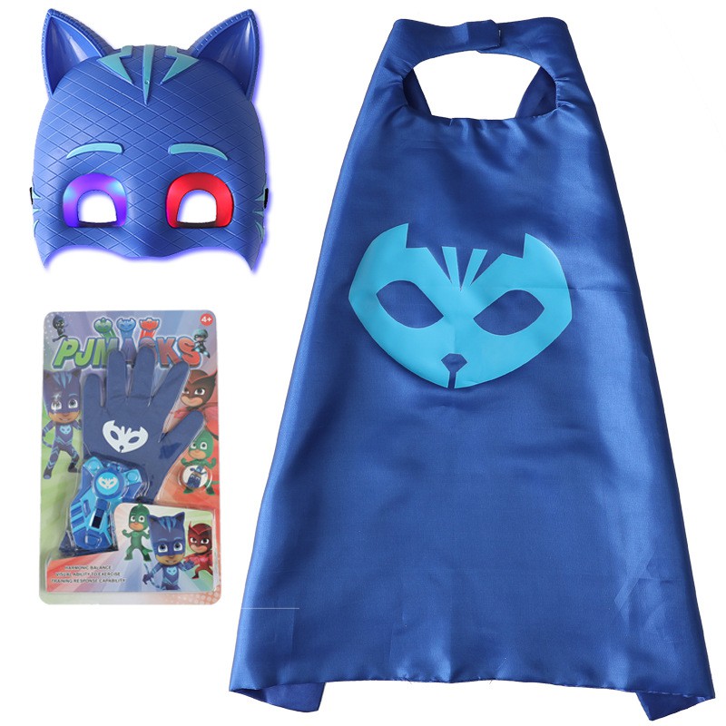 PJ Masks Bộ Mặt Nạ Găng Tay Và Mặt Nạ Hóa Trang Halloween Cho Bé
