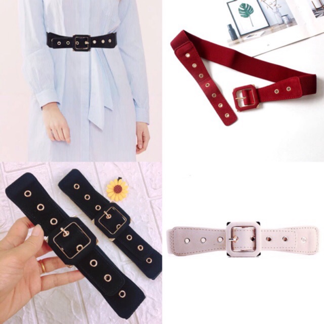 thắt lưng nữ:chun co giãn,bản 4cm,dây nhung(DLVYC8.G0)