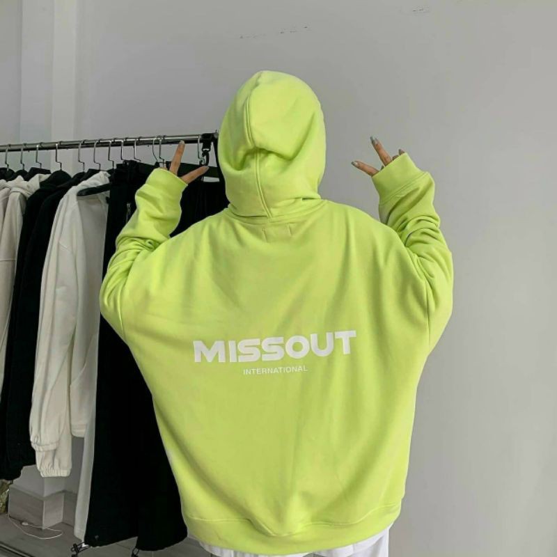 Áo hoodie Missout nam nữ Ulzzang unisex form rộng có dây kéo zip