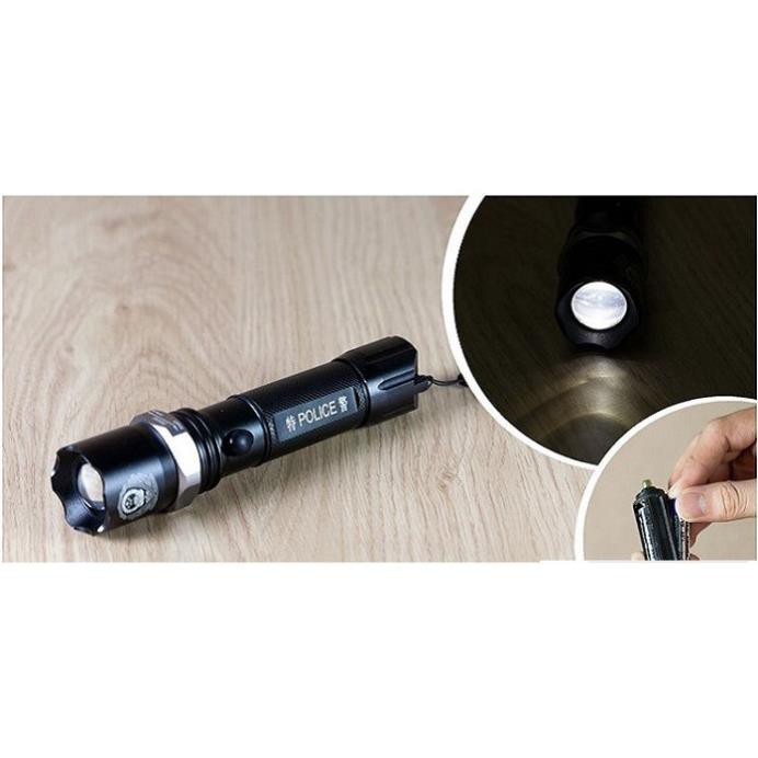 Đèn pin led Police Swat USA siêu sáng - Kèm pin và Sạc (PD5569)