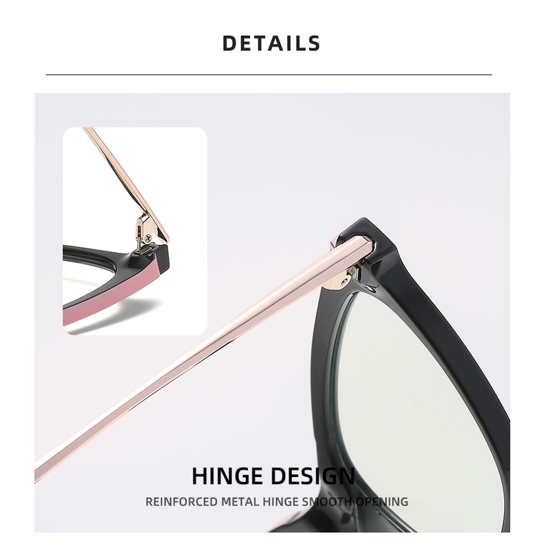 Mắt kính ZELIN TJ811 gọng mắt mèo bằng kim loại chống ánh sáng xanh thời trang cho nữ