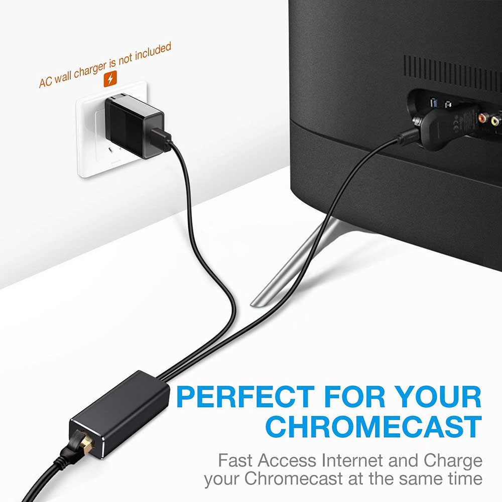 Bộ Chuyển Đổi Tv Hd Usb2.0 Sang Rj45 Ethernet Google Home / Chromecast Ultra Ted