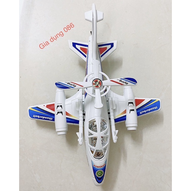Máy Bay Đồ Chơi Cỡ To, Cánh Xoay 360 độ chạy dây cót hình con thoi