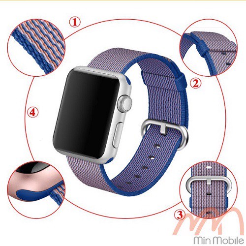 Dây vải dù nylon cá tính Apple Watch seri 1 2 3 4 hiệu Sikai