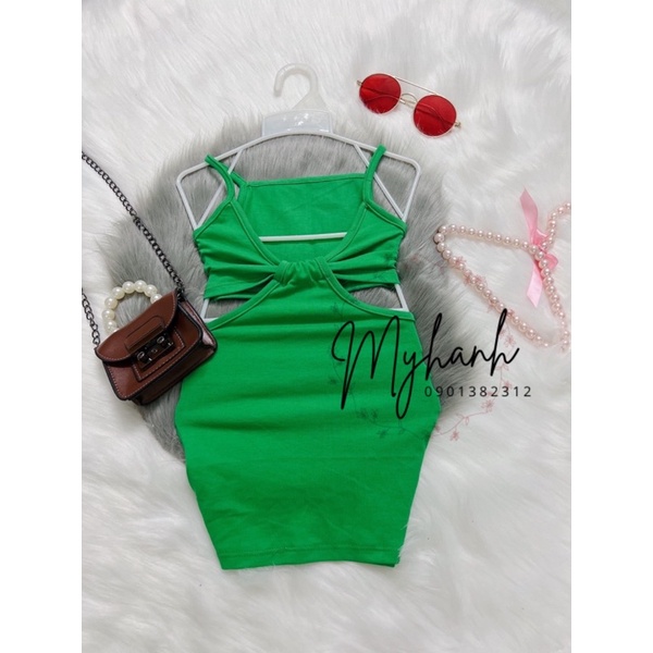 váy body xanh thun gân khoét eo cực xịn xò cho bé (7-25kg)