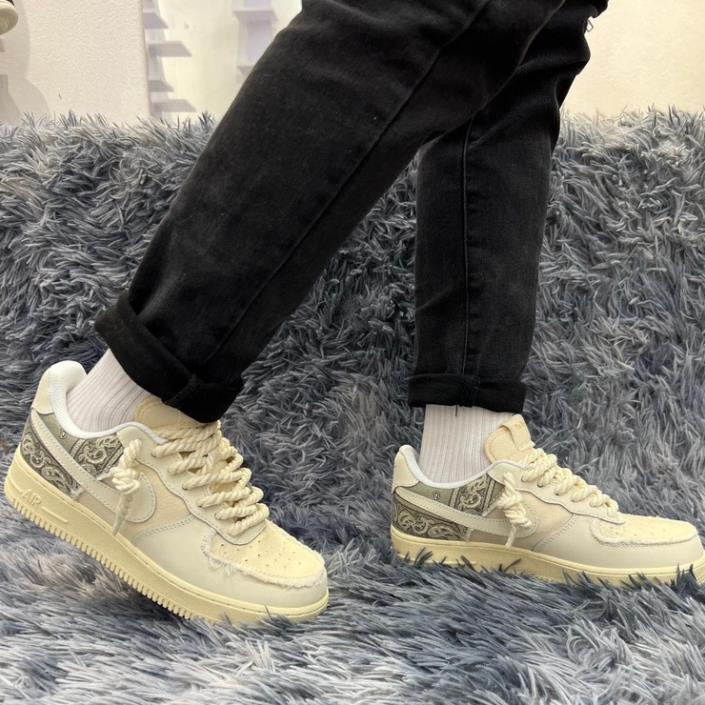 shopgiaykiencuongGiày Air force 1 dây thừng S.C , Giày thể thao AF1 thổ cẩm phối đồ nam nữ siêu hot trend mẫu mới bản