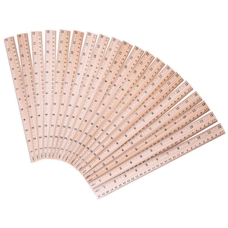 Bộ 20 cây thước gỗ 30cm/12inch