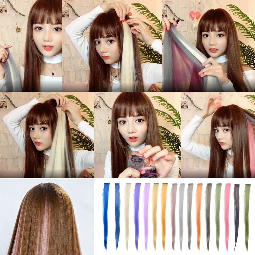 Bộ Tóc Giả Nhiều Màu Sắc Thời Trang