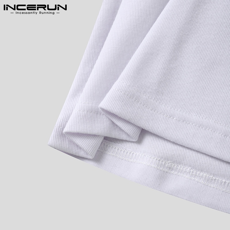 Áo ba lỗ nam INCERUN dệt kim ôm dáng màu trơn không tay tập gym thường ngày