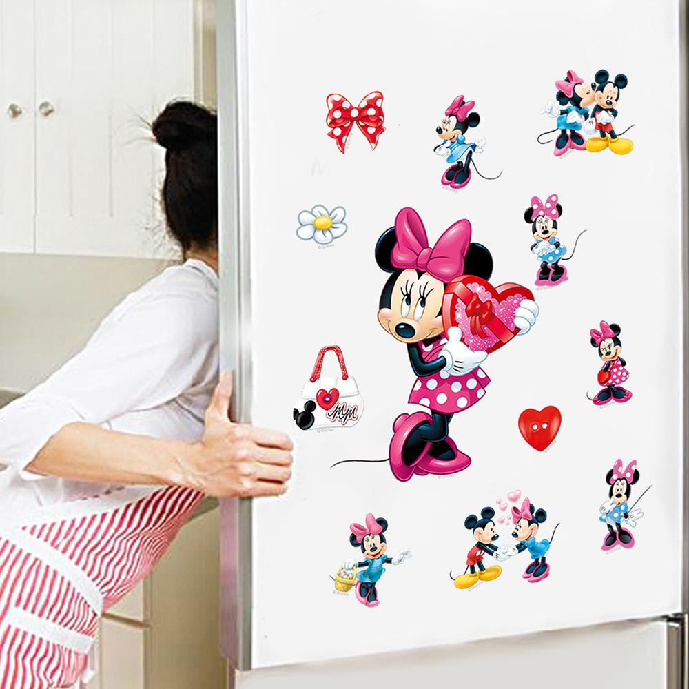 Miếng Dán Trang Trí Hình Chuột Mickey Minnie Đáng Yêu
