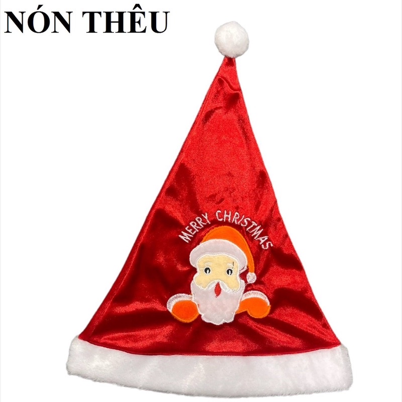 Nón nhung thêu hình