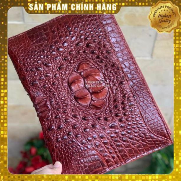 Thẻ BH 12 Tháng - TÚI IPAD CẦM TAY DA CÁ SẤU THẬT SIZE 30 Cá Sấu BinBon . Hàng Cao Cấp, xịn, Rẻ, Đẹp