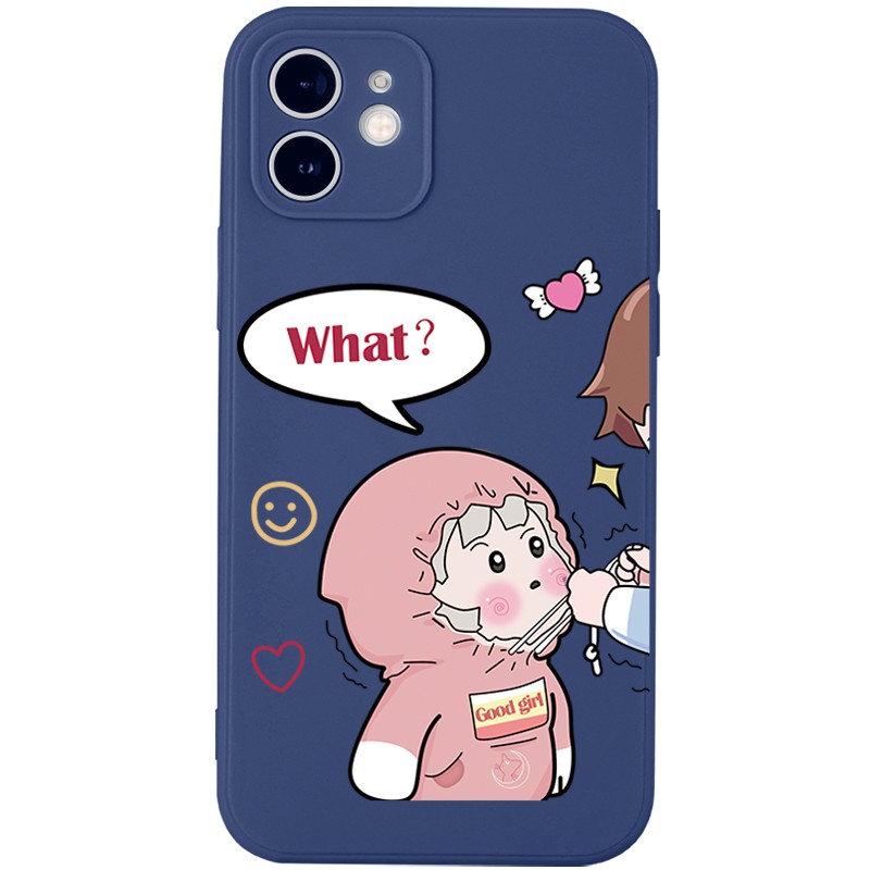 Ốp lưng JURSUE hoạt hình cặp đôi dễ thương đẹp cho iPhone 13 12 11 Pro Max SE 2020 X XR XS ip 8 7 6 6S Plus kute Y283