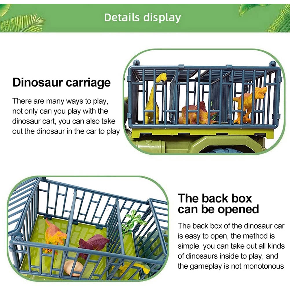 Bộ đồ chơi xe vận chuyển khủng long kèm mô hình khủng long hoạt động bằng pin sáng tạo cho bé