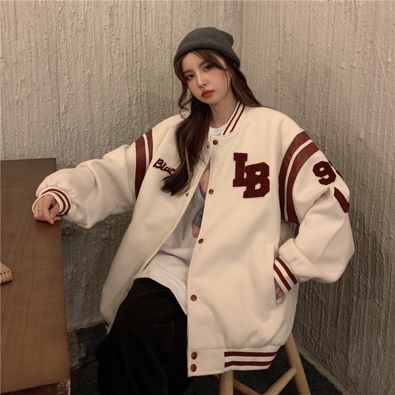 Áo khoác bóng chày Hàn Quốc dễ phối đồ
 | BigBuy360 - bigbuy360.vn