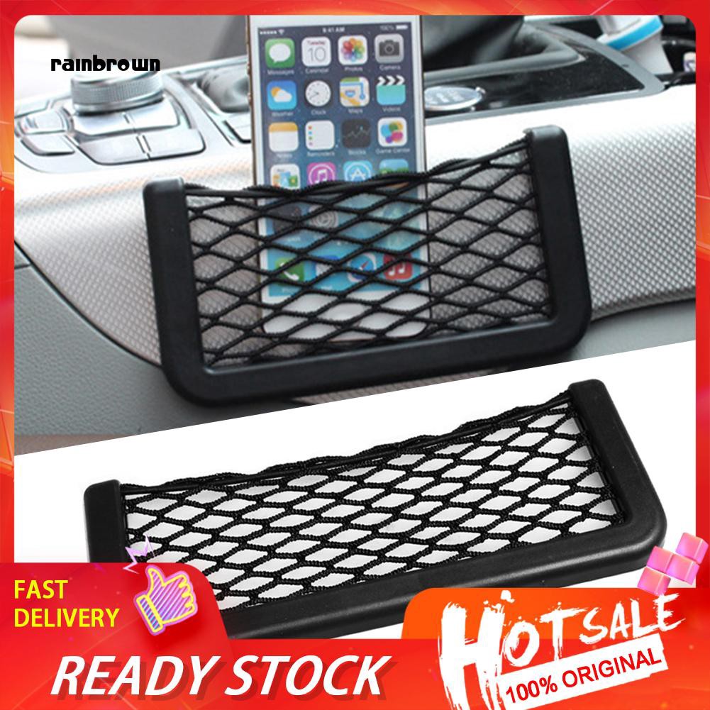 Túi lưới đựng điện thoại gắn xe hơi tiện lợi tùy chọn kích thước