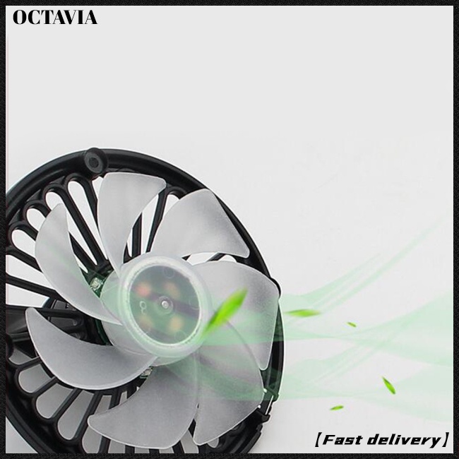 Quạt làm mát mini có đèn LED và cổng sạc USB gắn trên xe hơi