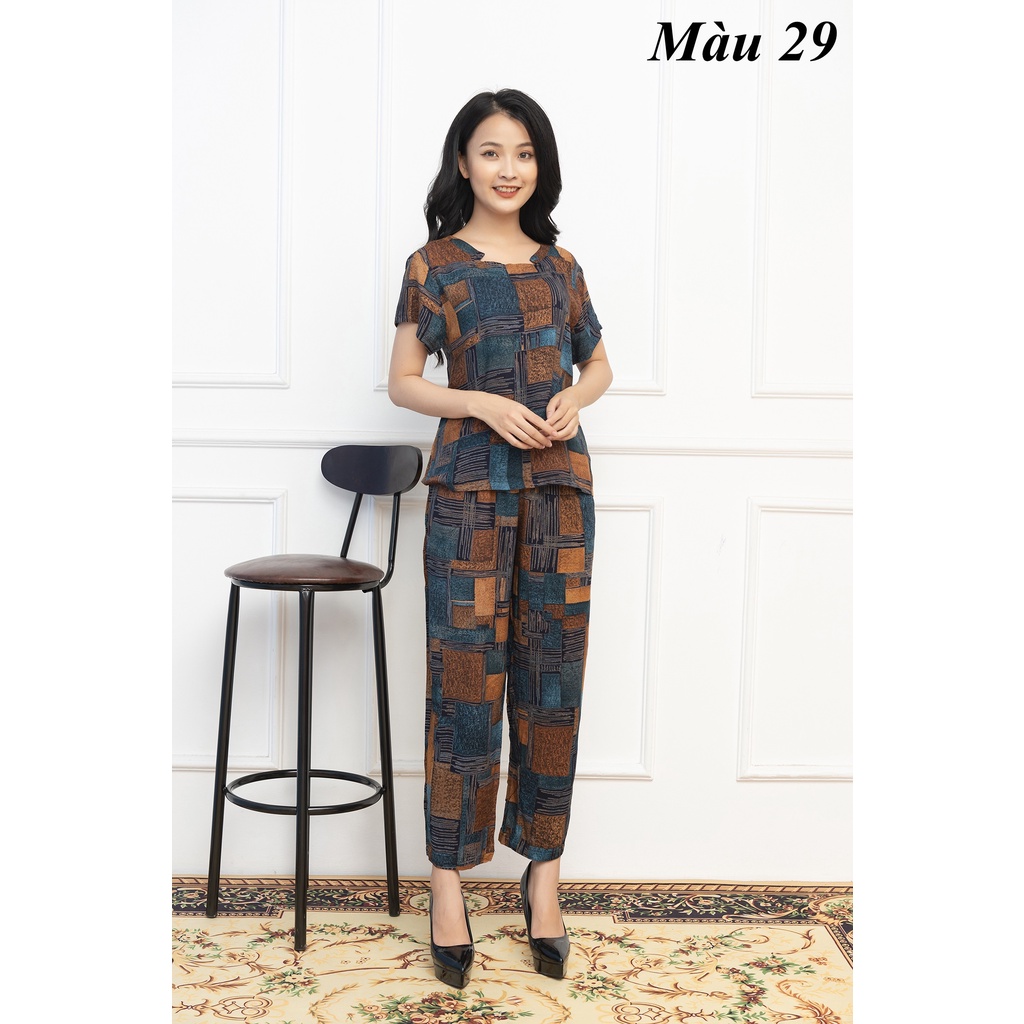 Bộ mặc nhà lanh nhung Vicci BGD.006 nhiều họa tiết