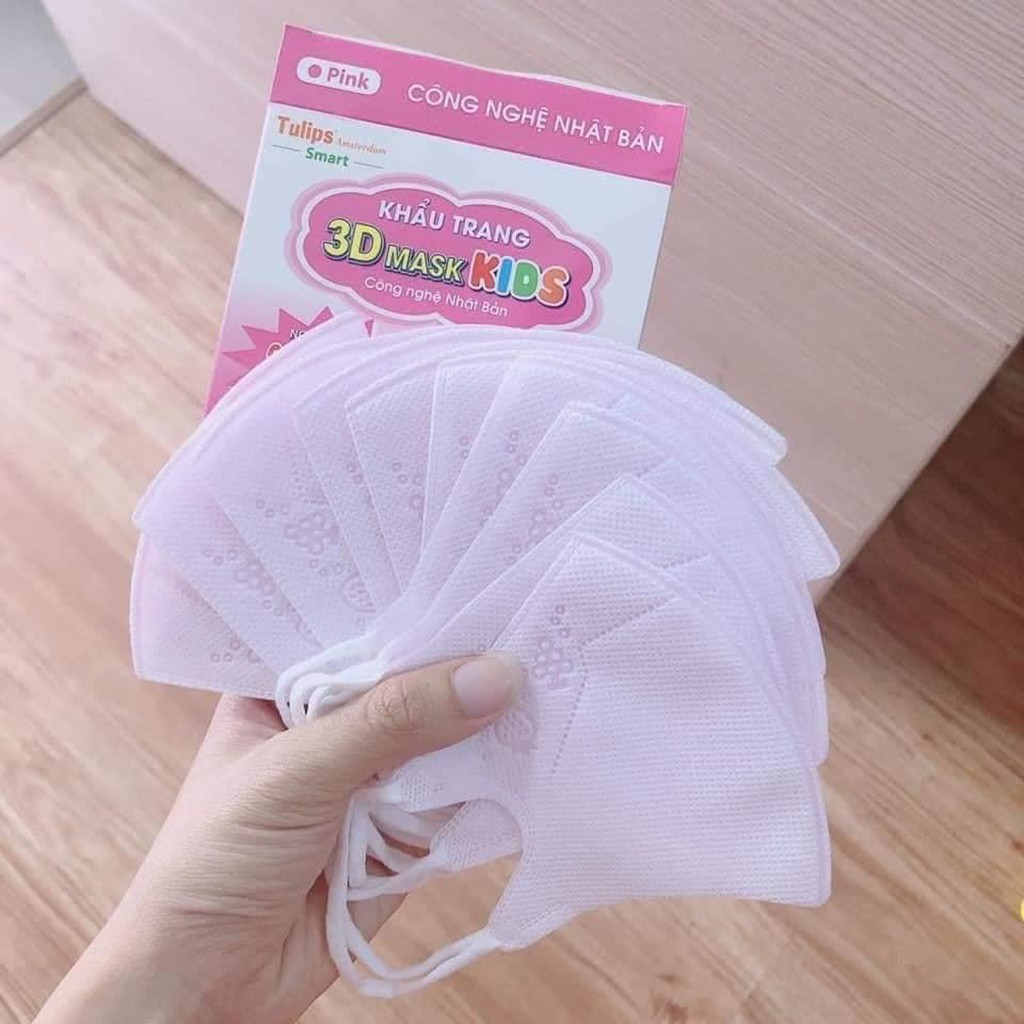 Khẩu Trang Trẻ Em 3D Mask TULIP Công Nghệ Nhật Hộp 10 Cái