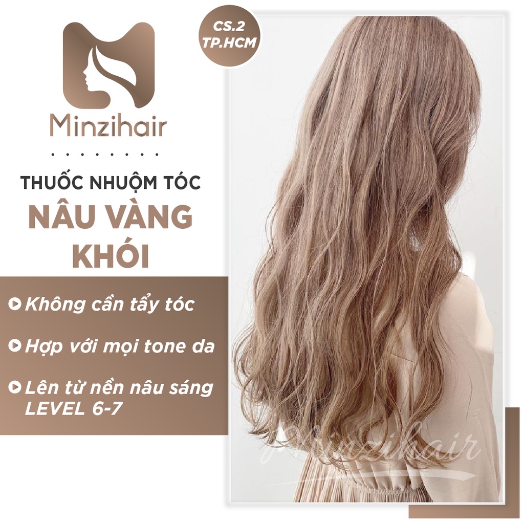 Thuốc Nhuộm Tóc Nâu Vàng Khói | Lên Từ Nền Tóc Nâu Không Tẩy - Minzihair