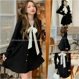 Đầm xòe cột dây nơ