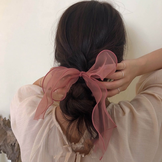 Buộc tóc nơ voan ulzzang tiểu thư