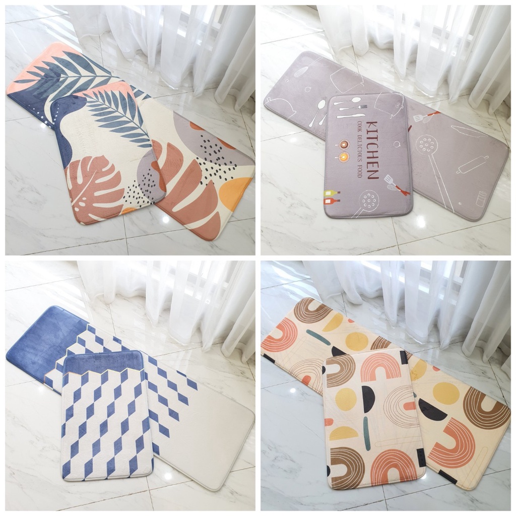 Thảm bếp cao cấp độ dày 12mm chất liệu bọt biển siêu thấm hút (Hàng Nhập Khẩu)