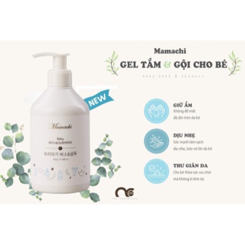 Gel tắm gội 2in1 Mamachi 300gr