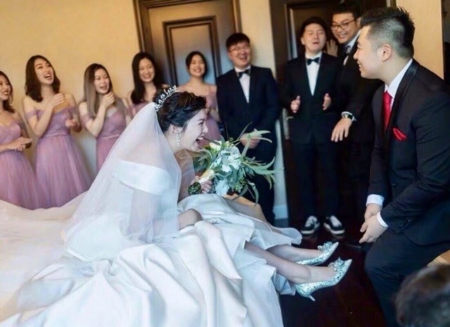 [VIDEO-ẢNH THẬT] Giày cinderella/bridal pha lê cao gót QC cao cấp