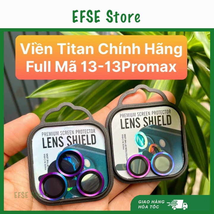 Viền camera Titan có hộp đủ dòng iPhone - Viền Camera Titan iPhone 13 Pro Max - Hàng cao cấp