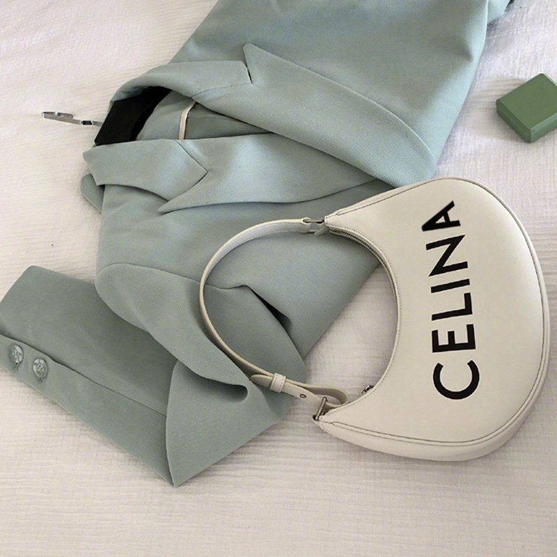 Túi đeo vai / kẹp nách một bên in họa tiết phong cách Retro Pháp cho nữ