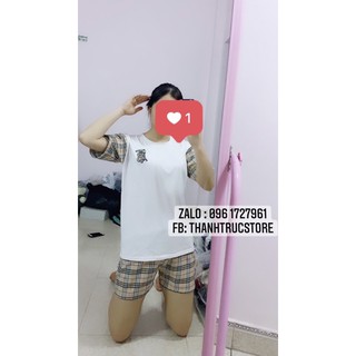 set bộ cộc tay màu trắng