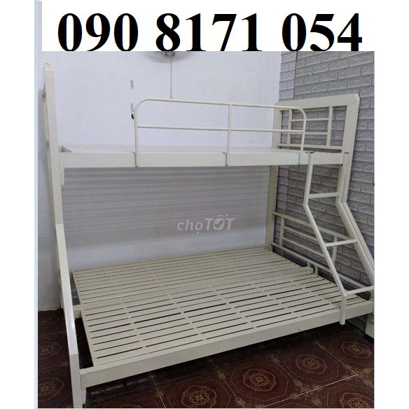 Giường tầng trẻ em trên 1m4 dưới 1m6 sắt dày dặn, bảo hành 2 năm